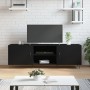 Mueble para TV madera de ingeniería negro 150x30x50 cm en Muebles TV | Comprar online en Foru.es