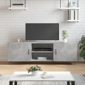 Mueble de TV madera de ingeniería gris hormigón 150x30x50 cm en Muebles TV | Comprar online en Foru.es