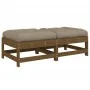 Garden stools with cushions 2 pcs honey brown pine wood by vidaXL, Modular outdoor sofas - Ref: Foro24-825586, Price: 128,44 ...