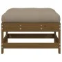Garden stools with cushions 2 pcs honey brown pine wood by vidaXL, Modular outdoor sofas - Ref: Foro24-825586, Price: 128,44 ...