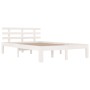 Estructura de cama madera maciza blanca King Size 150x200 cm de vidaXL, Camas y somieres - Ref: Foro24-814760, Precio: 142,83...