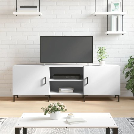 Mueble para TV madera de ingeniería blanco 150x30x50 cm en Muebles TV | Comprar online en Foru.es