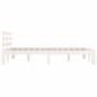 Estructura de cama madera maciza blanca King Size 150x200 cm de vidaXL, Camas y somieres - Ref: Foro24-814760, Precio: 142,83...