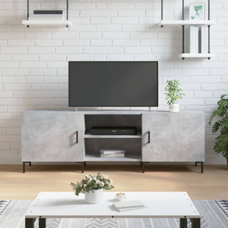 Mueble de TV madera de ingeniería gris hormigón 150x30x50 cm en Muebles TV | Comprar online en Foru.es