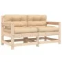 Garden armchairs with cushions 2 pcs solid pine wood by vidaXL, Modular outdoor sofas - Ref: Foro24-825590, Price: 168,52 €, ...