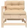 Garden armchairs with cushions 2 pcs solid pine wood by vidaXL, Modular outdoor sofas - Ref: Foro24-825590, Price: 168,52 €, ...