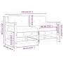 Garden armchairs with cushions 2 pcs solid pine wood by vidaXL, Modular outdoor sofas - Ref: Foro24-825590, Price: 168,52 €, ...