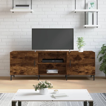 Mueble de TV madera de ingeniería roble ahumado 150x30x50 cm en Muebles TV | Comprar online en Foru.es