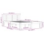 Estructura de cama madera maciza blanca King Size 150x200 cm de vidaXL, Camas y somieres - Ref: Foro24-814760, Precio: 142,83...