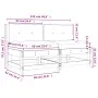 Zentralsofas mit Kissen, 2 Stück, massives graues Kiefernholz von vidaXL, Modulare Sofas für den Außenbereich - Ref: Foro24-8...