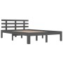 Estructura de cama madera maciza gris King Size 150x200 cm de vidaXL, Camas y somieres - Ref: Foro24-814761, Precio: 156,37 €...