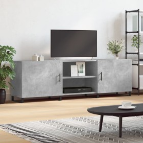 Mueble de TV madera de ingeniería gris hormigón 150x30x50 cm en Muebles TV | Comprar online en Foru.es