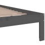 Estructura de cama madera maciza gris King Size 150x200 cm de vidaXL, Camas y somieres - Ref: Foro24-814761, Precio: 156,37 €...