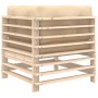 Sofá esquinero con cojines madera maciza de pino de vidaXL, Sofás modulares de exterior - Ref: Foro24-825653, Precio: 106,82 ...