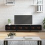 Mueble de TV madera de ingeniería negro 150x36x30 cm en Muebles TV | Comprar online en Foru.es