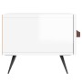 Mueble de TV madera de ingeniería blanco brillo 150x36x30 cm en Muebles TV | Comprar online en Foru.es