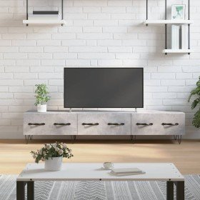 Mueble para TV madera de ingeniería gris hormigón 150x36x30 cm en Muebles TV | Comprar online en Foru.es