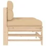 Sofá central con cojines madera maciza de pino de vidaXL, Sofás modulares de exterior - Ref: Foro24-825660, Precio: 71,11 €, ...