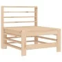 Sofá central con cojines madera maciza de pino de vidaXL, Sofás modulares de exterior - Ref: Foro24-825660, Precio: 71,11 €, ...