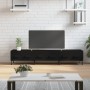 Mueble de TV madera de ingeniería negro 150x36x30 cm en Muebles TV | Comprar online en Foru.es