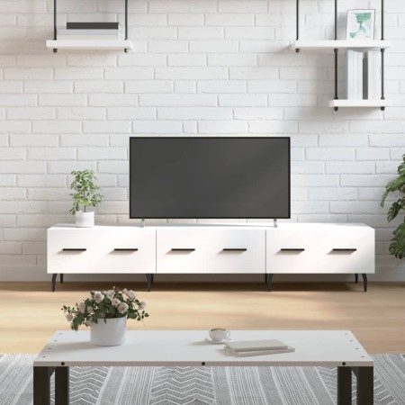 Mueble de TV madera de ingeniería blanco 150x36x30 cm en Muebles TV | Comprar online en Foru.es
