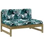 Sofá central madera de pino impregnada 120x80 cm de vidaXL, Sofás modulares de exterior - Ref: Foro24-825736, Precio: 90,02 €...