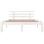 Estructura de cama de madera maciza blanco 160x200 cm de vidaXL, Camas y somieres - Ref: Foro24-814765, Precio: 147,54 €, Des...