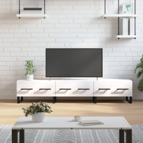 Mueble de TV madera de ingeniería blanco 150x36x30 cm en Muebles TV | Comprar online en Foru.es
