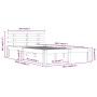 Estructura de cama de madera maciza blanco 160x200 cm de vidaXL, Camas y somieres - Ref: Foro24-814765, Precio: 147,54 €, Des...