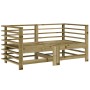 Sofás esquineros con cojines 2 uds madera de pino impregnada de vidaXL, Sofás modulares de exterior - Ref: Foro24-825687, Pre...