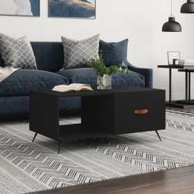 Mesa de centro madera contrachapada negro 90x50x40 cm en Mesas de centro | Comprar online en Foru.es