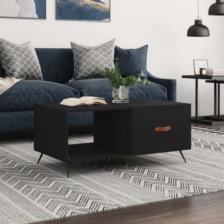 Mesa de centro madera contrachapada negro 90x50x40 cm en Mesas de centro | Comprar online en Foru.es