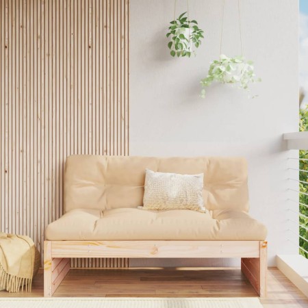 Sofá central madera maciza de pino 120x80 cm de vidaXL, Sofás modulares de exterior - Ref: Foro24-825758, Precio: 130,01 €, D...