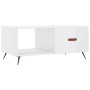 Mesa de centro madera contrachapada blanco brillo 90x50x40 cm en Mesas de centro | Comprar online en Foru.es