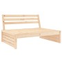 Sofá central madera maciza de pino 120x80 cm de vidaXL, Sofás modulares de exterior - Ref: Foro24-825758, Precio: 130,01 €, D...
