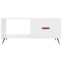 Mesa de centro madera contrachapada blanco brillo 90x50x40 cm en Mesas de centro | Comprar online en Foru.es
