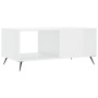 Mesa de centro madera contrachapada blanco brillo 90x50x40 cm en Mesas de centro | Comprar online en Foru.es
