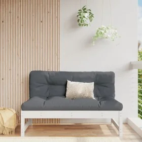 Sofá central madera maciza de pino blanco 120x80 cm de vidaXL, Sofás modulares de exterior - Ref: Foro24-825731, Precio: 97,1...