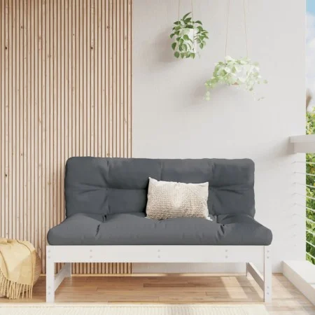 Sofá central madera maciza de pino blanco 120x80 cm de vidaXL, Sofás modulares de exterior - Ref: Foro24-825731, Precio: 97,1...
