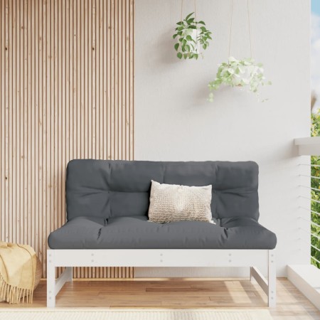 Sofá central madera maciza de pino blanco 120x80 cm de vidaXL, Sofás modulares de exterior - Ref: Foro24-825731, Precio: 97,5...