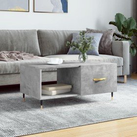 Mesa de centro madera contrachapada gris hormigón 90x50x40 cm en Mesas de centro | Comprar online en Foru.es