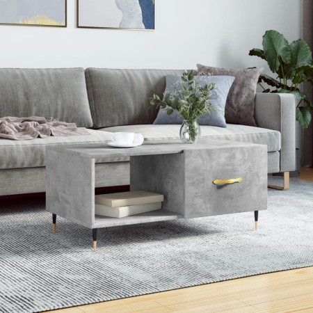 Mesa de centro madera contrachapada gris hormigón 90x50x40 cm en Mesas de centro | Comprar online en Foru.es