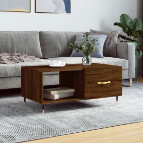Mesa de centro madera contrachapada roble marrón 90x50x40 cm en Mesas de centro | Comprar online en Foru.es