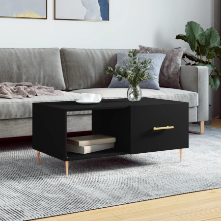 Mesa de centro madera contrachapada negro 90x50x40 cm en Mesas de centro | Comprar online en Foru.es