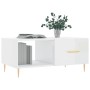 Mesa de centro madera contrachapada blanco brillo 90x50x40 cm en Mesas de centro | Comprar online en Foru.es