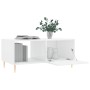 Mesa de centro madera contrachapada blanco brillo 90x50x40 cm en Mesas de centro | Comprar online en Foru.es