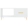 Mesa de centro madera contrachapada blanco brillo 90x50x40 cm en Mesas de centro | Comprar online en Foru.es