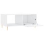 Mesa de centro madera contrachapada blanco brillo 90x50x40 cm en Mesas de centro | Comprar online en Foru.es