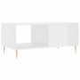 Mesa de centro madera contrachapada blanco brillo 90x50x40 cm en Mesas de centro | Comprar online en Foru.es