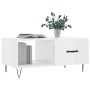 Mesa de centro madera contrachapada blanco brillo 90x50x40 cm en Mesas de centro | Comprar online en Foru.es